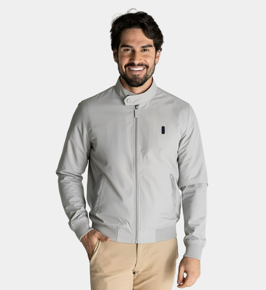 Veste droite légère zippée